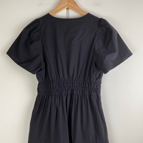 Anthropologie Somerset Maxi Dress Size SP Black Cotton Minimalist Neutral Petite - Picture 10 of 15